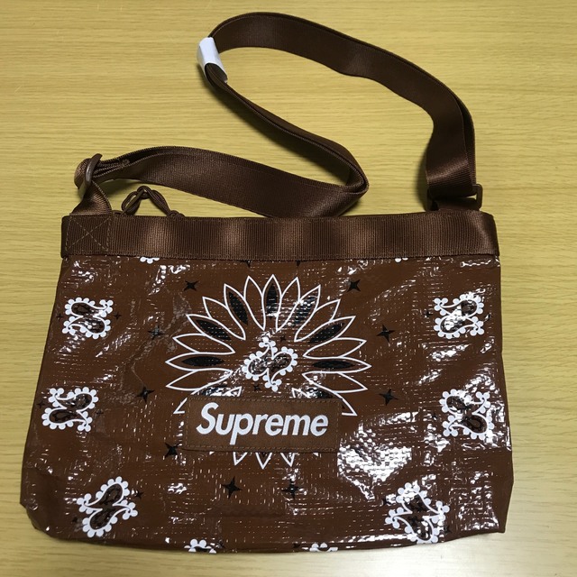 Supreme Bandana Tarp Side Bag  Brown