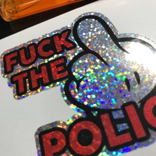F××K THE POLICE ! ギラギラステッカー　 ゼファー バリオス (ステッカー)