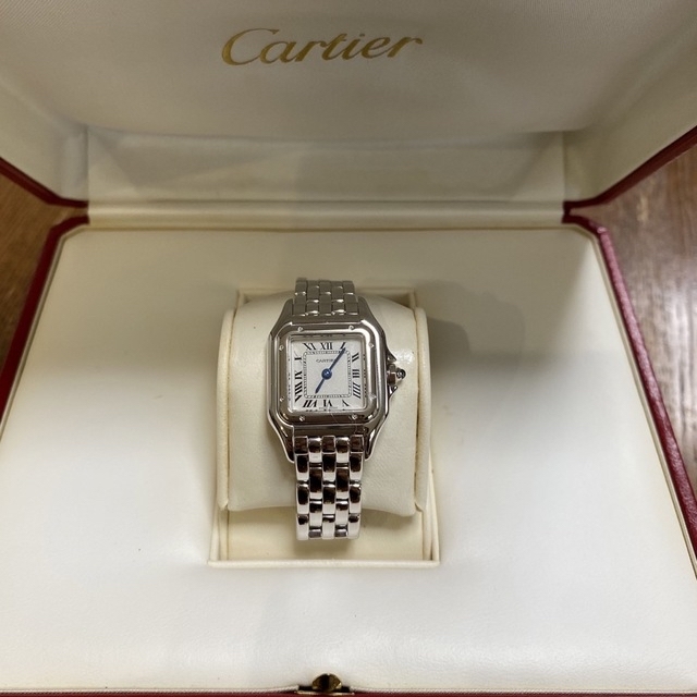 品質満点！ Cartier - 希少！カルティエ、パンテールSM、ホワイトゴールド、W25016F3、時計 腕時計