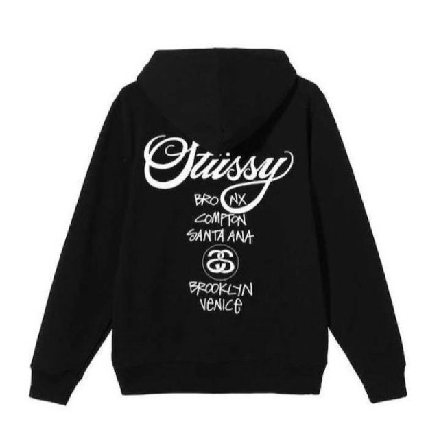 当日発送 【新品】stussy スウェットパーカー サイズM ブラック シップ