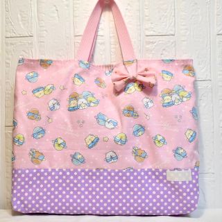 レッスンバッグ　pink star×purple dot 1(レッスンバッグ)