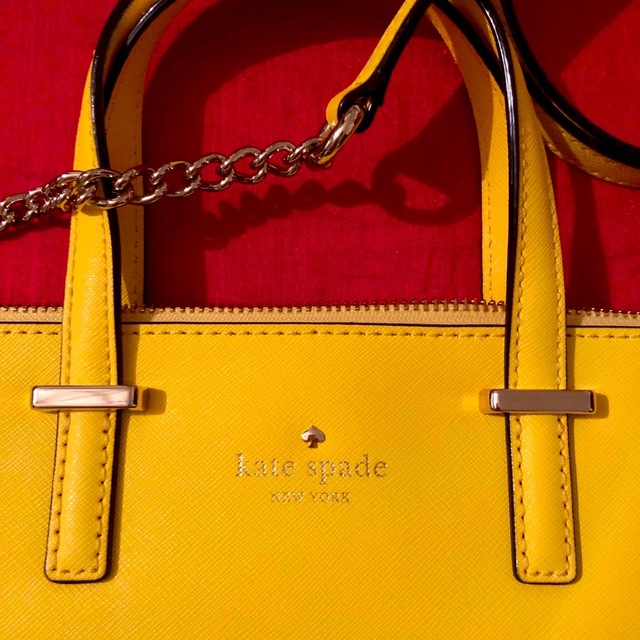 【最終価格】kate spade ショルダー ハンドバッグ  イエロー 美品