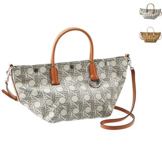 トリーバーチ(Tory Burch)のトリーバーチ TORY BURCH トートバッグ バスケットウィーブ スモール キャンバス トート  146547 0001 (ハンドバッグ)