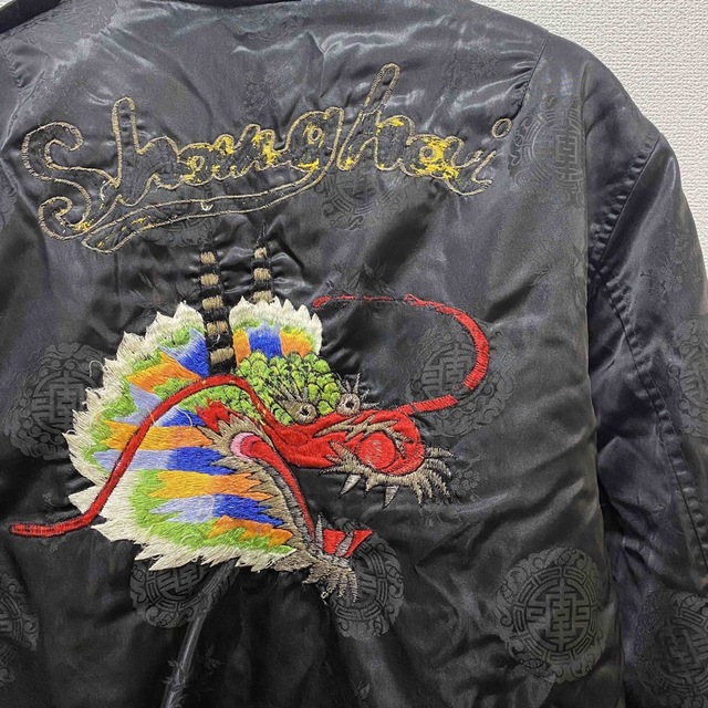 古着 ヴィンテージ 刺繍 スカジャン チャイナ オリエンタル メンズのジャケット/アウター(スカジャン)の商品写真