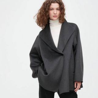 ユニクロ(UNIQLO)のユニクロ ダブルフェイスショートコート　新作　新品(ロングコート)