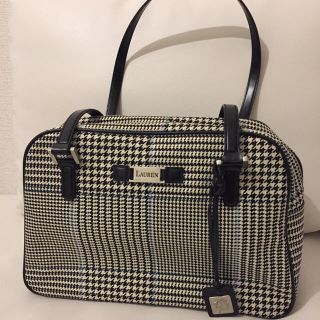 ラルフローレン(Ralph Lauren)の美品 ラルフローレン ショルダー ボストンバッグ 千鳥格子(ボストンバッグ)