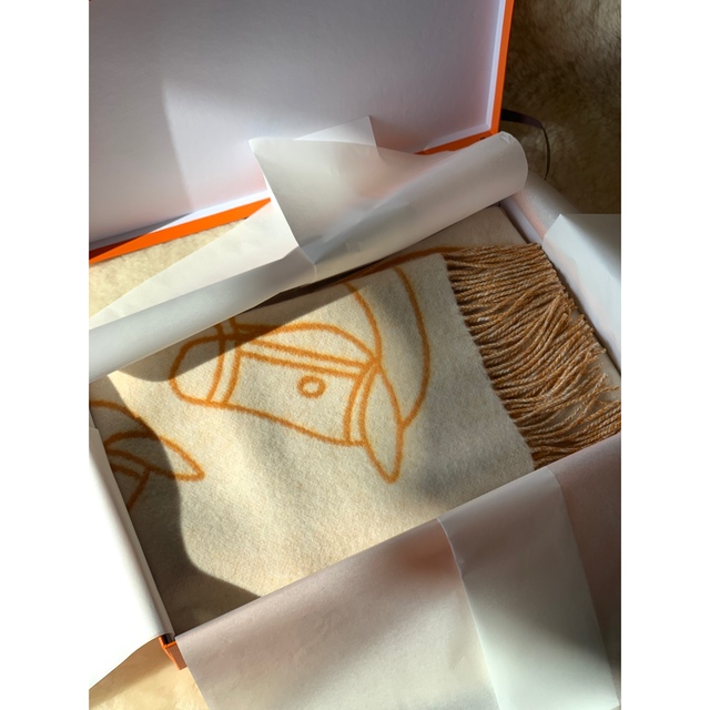 Hermes(エルメス)の新品未使用　エルメス　カシミアマフラー　2022秋冬　アントルラックエケストル　 レディースのファッション小物(マフラー/ショール)の商品写真