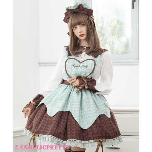 Angelic Pretty(アンジェリックプリティー)のDreamyショコラティエスカートSet レディースのスカート(ひざ丈スカート)の商品写真