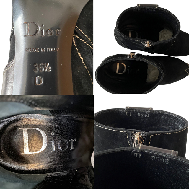 Christian Dior - 希少 ディオール CDロゴ プレート ショートブーツ ...