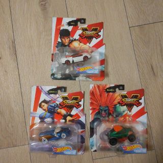 ホットウィール　ストリートファイター　リュウ 春麗 ブランカ ３台 セット(ミニカー)