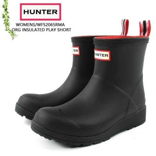 ハンター(HUNTER)の新品★HUNTER 暖かフリース 厚底 スノー レインブーツ 長靴 23cm(レインブーツ/長靴)