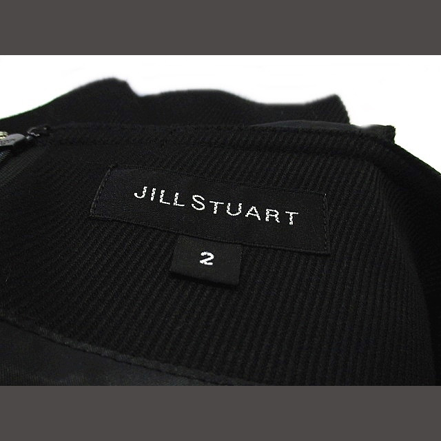 JILLSTUART(ジルスチュアート)のジルスチュアート JILL STUART ジャンパー スカート 膝丈 黒 2 レディースのワンピース(ひざ丈ワンピース)の商品写真