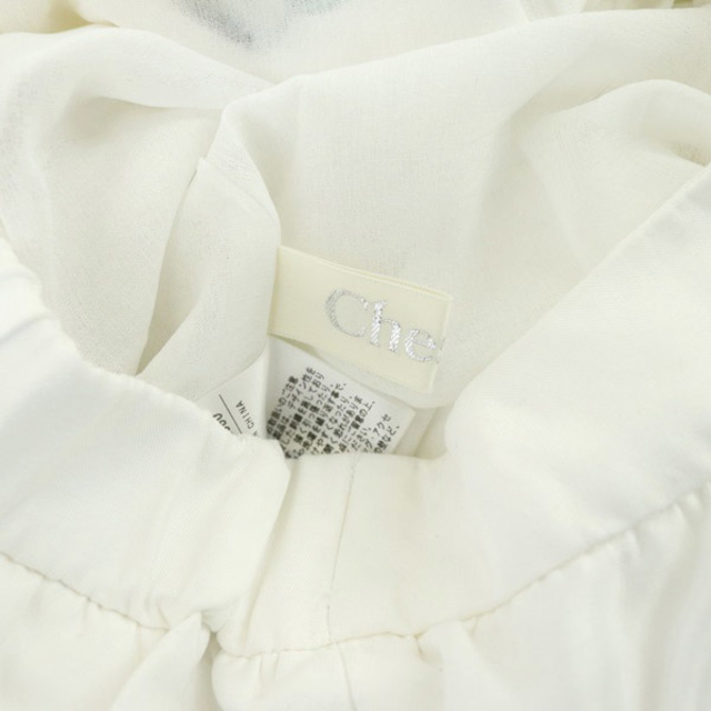 Chesty(チェスティ)のチェスティ 21SS デイジー刺繍ロングスカート フレア 1 白 ホワイト レディースのスカート(ロングスカート)の商品写真