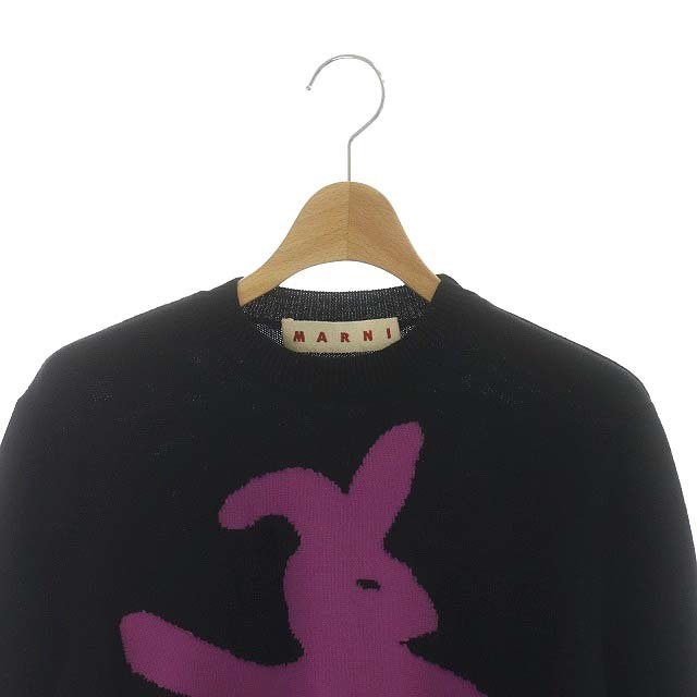 44cm着丈マルニ MARNI DANCE BUNNY セーター 36 ピンク 黒 青