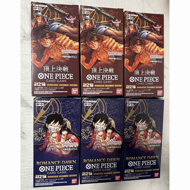 即日発送 初期テープ付ONEPIECE カード頂上決戦　ロマンスドーン6BOX