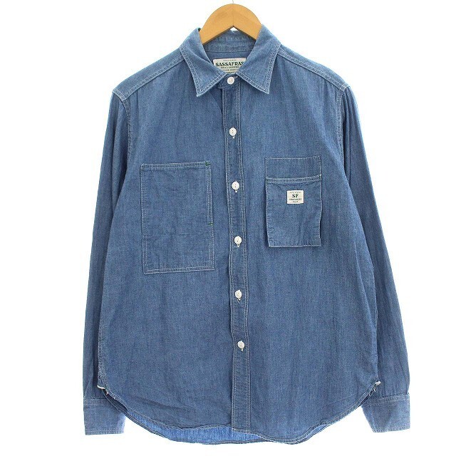 メール便対応! ササフラス SASSAFRAS シャンブレーシャツ デニム 長袖
