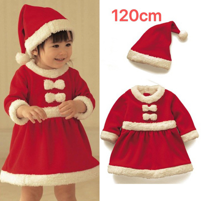 サンタ 女の子 コスプレ120cm キッズ/ベビー/マタニティのキッズ服女の子用(90cm~)(ワンピース)の商品写真