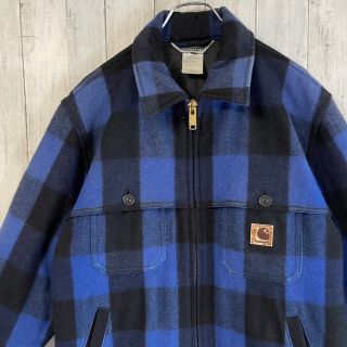 カーハート(carhartt)の【大人気モデル】carhartt カーハート チェックジャケット XL 刺繍ロゴ(ブルゾン)