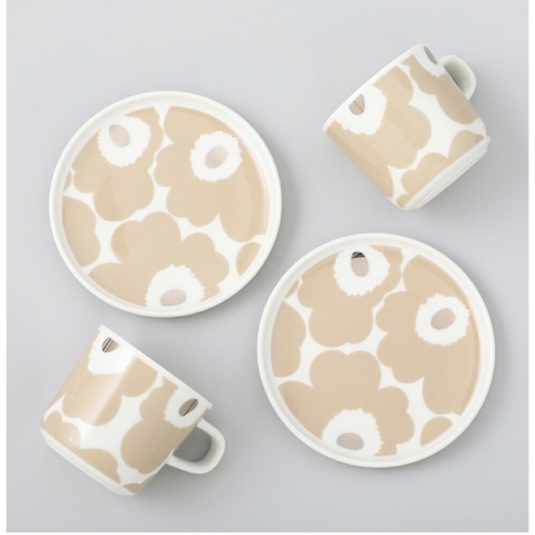 食器marimekko ベージュ×プラチナ