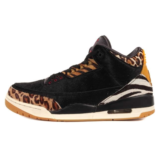 NIKE(ナイキ)のNIKE ナイキ AIR JORDAN 3 RETRO SE Animal Instinct (CK4344-002) エア ジョーダン 3 レトロ ブラック マルチカラー US10 28.0cm スニーカー 【メンズ】【中古】【美品】 メンズの靴/シューズ(スニーカー)の商品写真