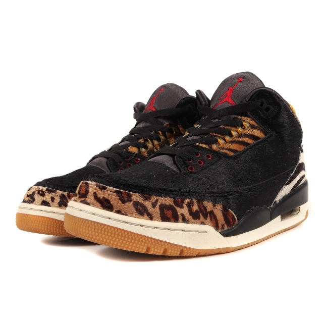 NIKE(ナイキ)のNIKE ナイキ AIR JORDAN 3 RETRO SE Animal Instinct (CK4344-002) エア ジョーダン 3 レトロ ブラック マルチカラー US10 28.0cm スニーカー 【メンズ】【中古】【美品】 メンズの靴/シューズ(スニーカー)の商品写真