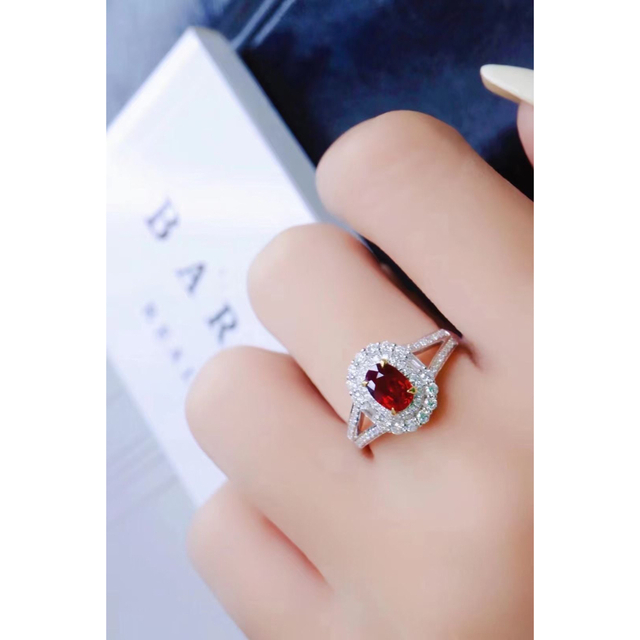 天然 ルビー ダイヤモンド リング 0.9ct k18 ¥