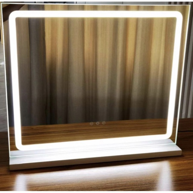 女優ミラー 人気 LED ハリウッドミラー 電球風 ホワイト 50cm