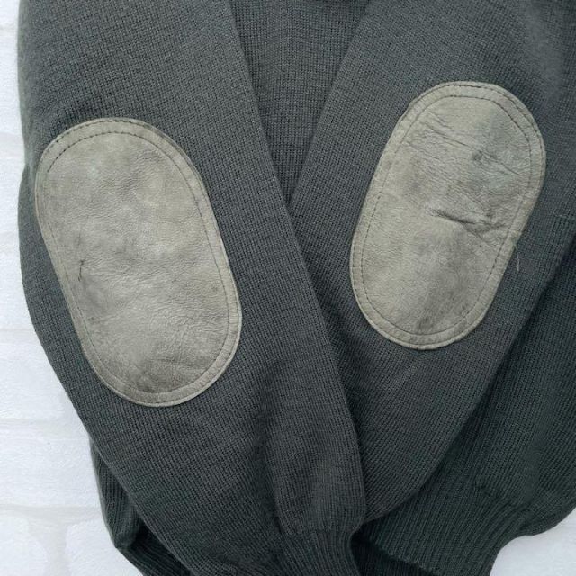 【超希少】バーバリー 90sヴィンテージ 英国製 刺繍ロゴ ニットセーター 緑