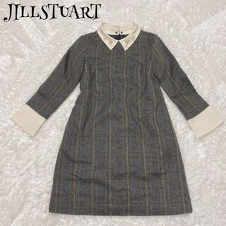 JILLSTUART ジルスチュアート ☆ チェック柄襟付きワンピース