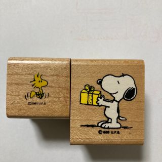 スヌーピー(SNOOPY)の中古 スタンプ スヌーピー ウッドストック 2ケセット(キャラクターグッズ)