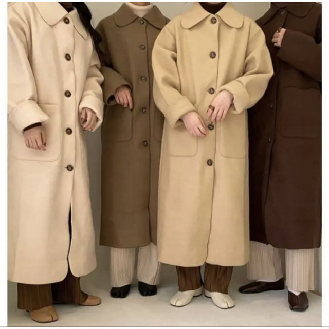 lawgy(ラウジー)のlawgy original maru coat beige レディースのジャケット/アウター(ロングコート)の商品写真