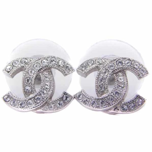 シャネル CHANEL ピアス ココマーク ラインストーン F18V シルバー色 シャネル CHANEL ピアス ココマーク ラインストーン F18V シルバー色