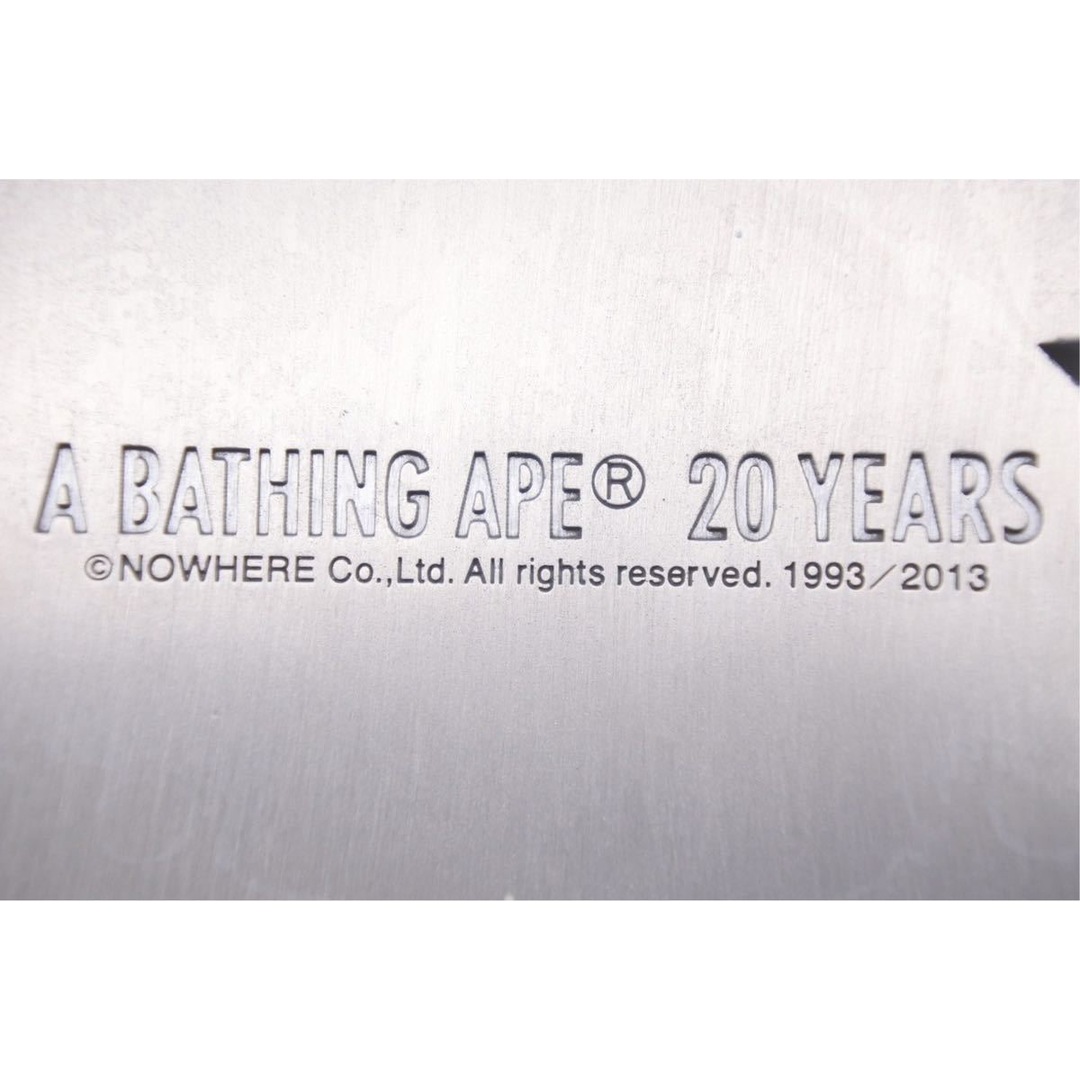 非売品 A BATHING APE アベイシングエイプ ペーパーウエイト 文鎮 APE20th Anniversary シルバー 美品  26966