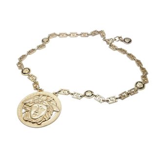 ヴェルサーチ(VERSACE)のVERSACE ヴェルサーチ ヴィンテージ メデューサペンダントトップジャンボネックレス ゴールド 美品 中古 29190(その他)