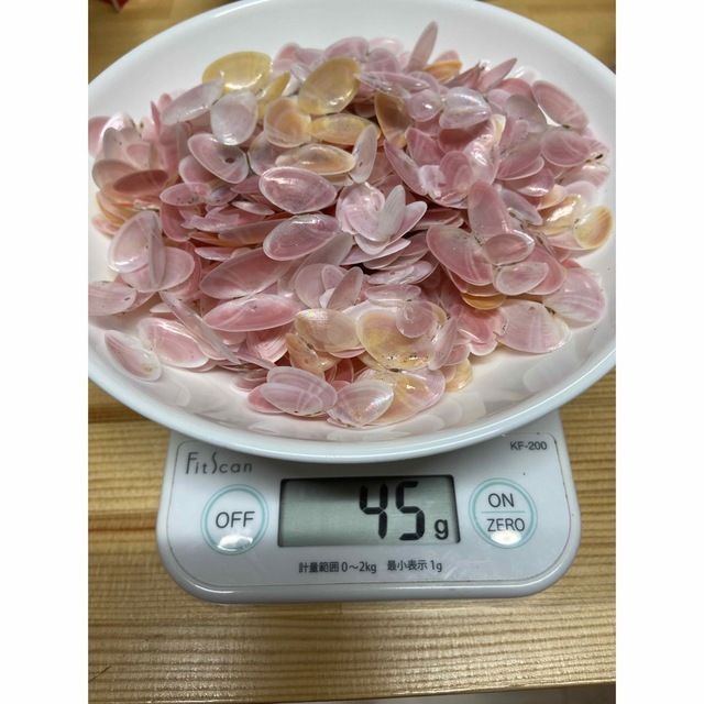 桜貝　45㌘ ハンドメイドの素材/材料(その他)の商品写真