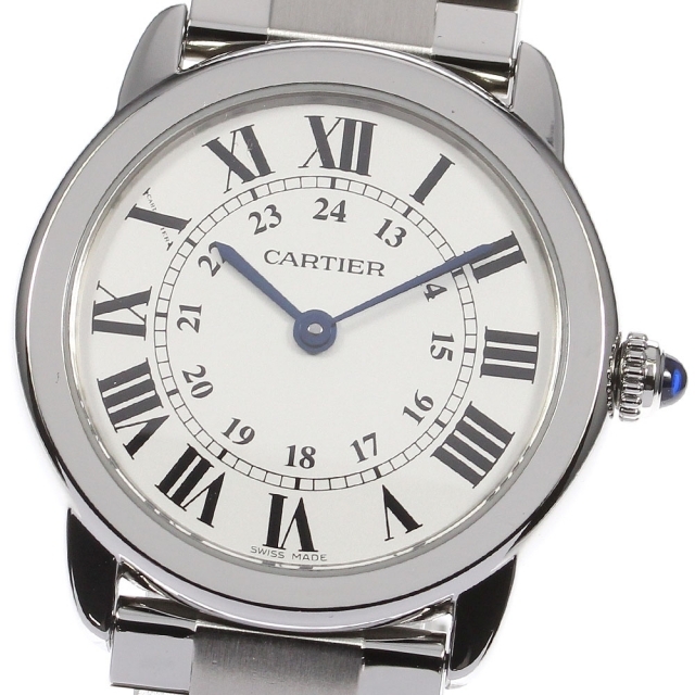 ☆美品★保証書付き【CARTIER】カルティエ ロンドソロSM W6701004 クォーツ レディース_717004