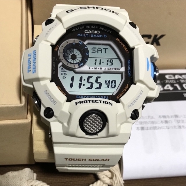 送料無料 非冷凍品同梱不可 [カシオ]GW-9408KJ-7JR メンズ ホワイト 
