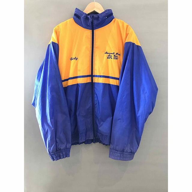 秋服SPORTM トラックジャケット ナイロンジャケット 青 × 橙 Lサイズ