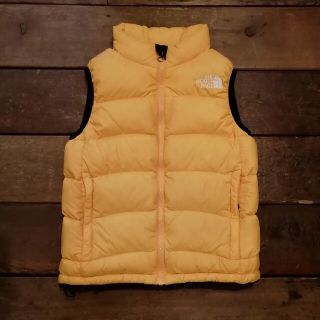 ザノースフェイス(THE NORTH FACE)のノースフェイス アコンカグアダウンベスト イエロー 130 キッズ ジャケット(ジャケット/上着)