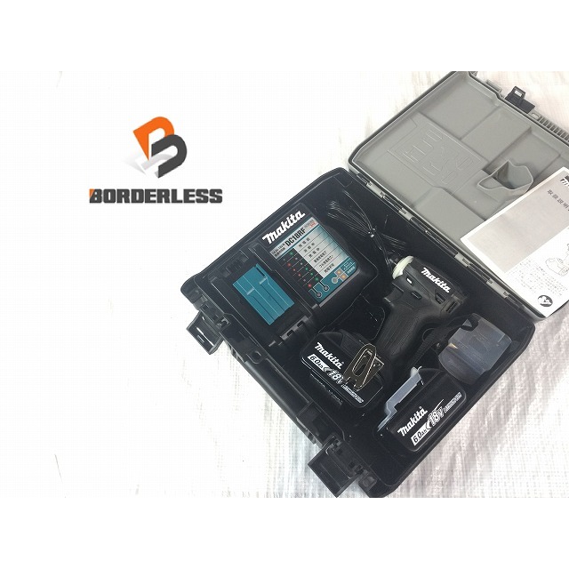 ☆極美品☆makita マキタ 18V充電式インパクトドライバ TD172DRGXB 黒/ブラック バッテリー2個(18V 6.0Ah) 充電器 ケース付き 61971バイク