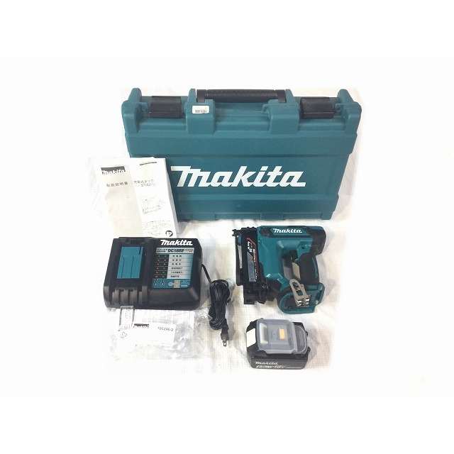 ☆美品☆ makita マキタ 25mm 18V 充電式タッカ ST421D 6.0Ah バッテリー(BL1860B) 充電器(DC18RF) ケース付き 62001工具