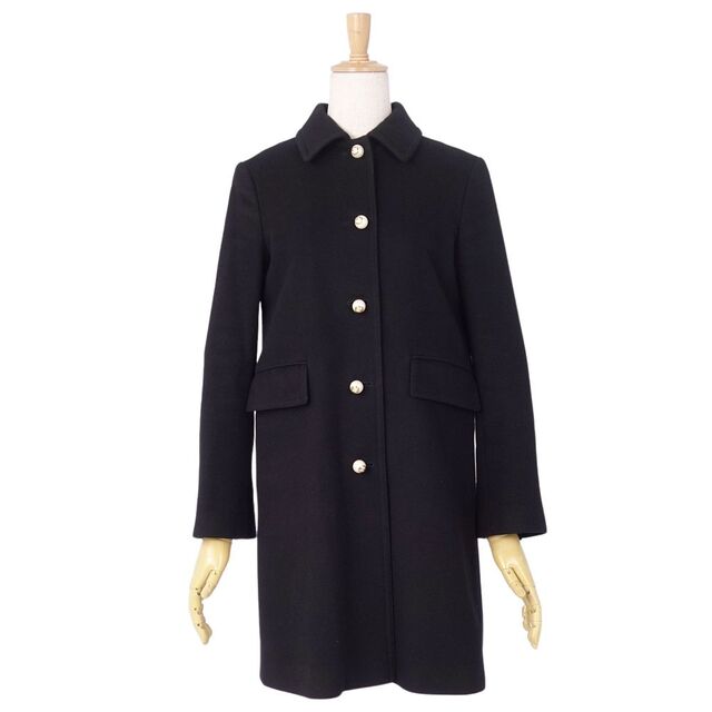 極美品 グッチ GUCCI コート ロングコート フェイクパールボタン ウール アウター レディース イタリア製 36(S相当) ブラック 極美品 グッチ GUCCI コート ロングコート フェイクパールボタン ウール アウター レディース イタリア製 36(S相当) ブラック