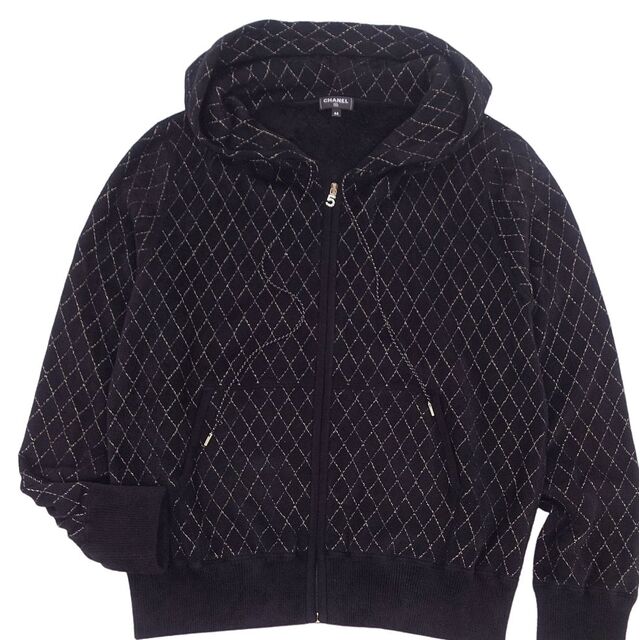 極美品 シャネル CHANEL パーカー フーディー 19B P62267 No5 マトラッセ パイル地 トップス メンズ可 レディース イタリア製 44 ブラック 極美品 シャネル CHANEL パーカー フーディー 19B P62267 No5 マトラッセ パイル地 トップス メンズ可 レディース イタリア製 44 ブラック