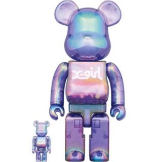 ベアブリック(BE@RBRICK)のBE@RBRICK X-girl CLEAR PURPLE 100% 400%(その他)