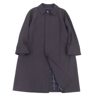 バーバリー(BURBERRY)の美品 バーバリー ロンドン BURBERRY LONDON コート ステンカラーコート バルマカーンコート コットン 裏チェック メンズ アウター 92-170-5(M相当) チャコールグレー(ステンカラーコート)