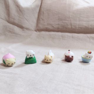 にゃんにゃんにゃんこ ソフビフィギュア ５点セット(キャラクターグッズ)
