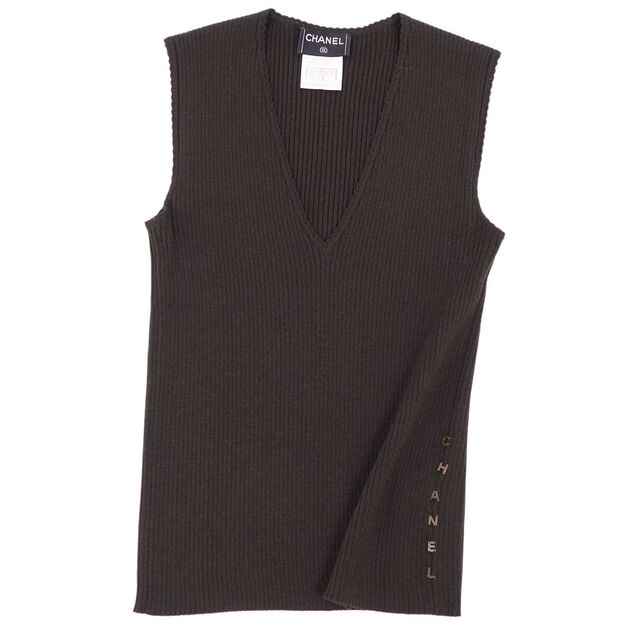 美品 Vintage シャネル CHANEL ニット 99A セーター ノースリーブ