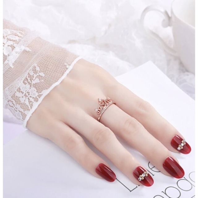 【即購入OK】量産型　プリンセス　ティアラ　ハート　リング レディースのアクセサリー(リング(指輪))の商品写真