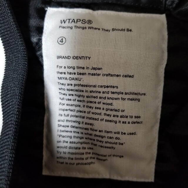 W)taps(ダブルタップス)の極美品　XL WTAPS  JACKET  BLACK メンズのジャケット/アウター(ナイロンジャケット)の商品写真