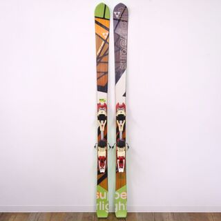 フィッシャー(Fisher)のフィッシャー FISCHER 山スキー super light 177cm ビンディング DIAMIR PRO スキーアイゼン 付き BCスキー アウトドア 重量実測：2410g（ビンディング含む1本)(板)